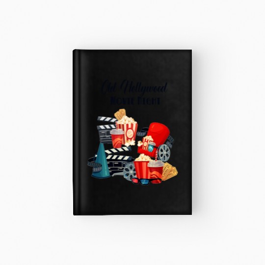 Popcorn Vintage Movie Night Hardcover Journal