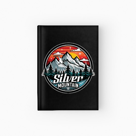 Retro Silver Mountain Ski Hardcover Journal
