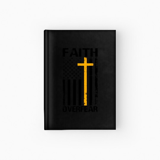 Faith overfear christian Hardcover Journal