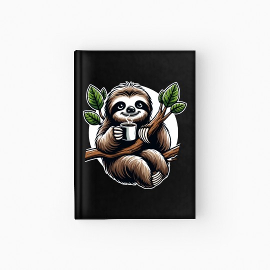 Relaxing Sloth Coffee Lover Fun for a Sloth Hardcover Journal