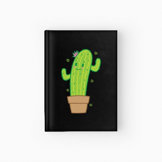 Cactus in Pot Plant Environment Hardcover Journal