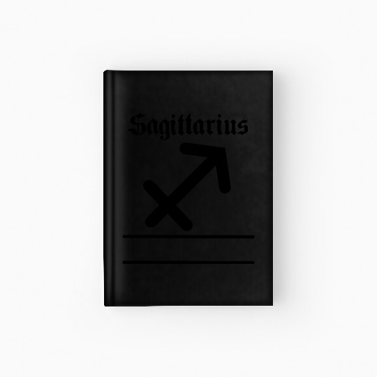 Sagittarius zodiac sign with above letters Hardcover Journal