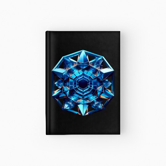 Sapphire Abstract Crystal Hardcover Journal