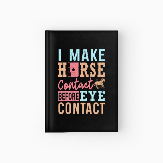 Funny Barrel Racing Hardcover Journal