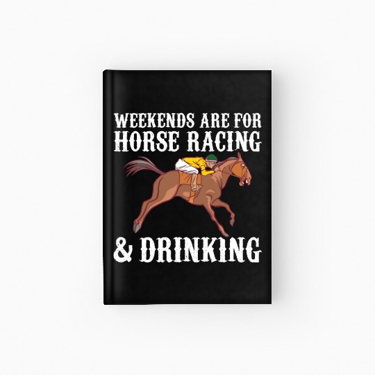 Funny Kentucky derby horse racing jockey Hardcover Journal