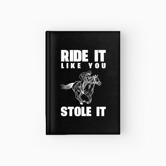 Funny Kentucky derby horse racing jockey Hardcover Journal