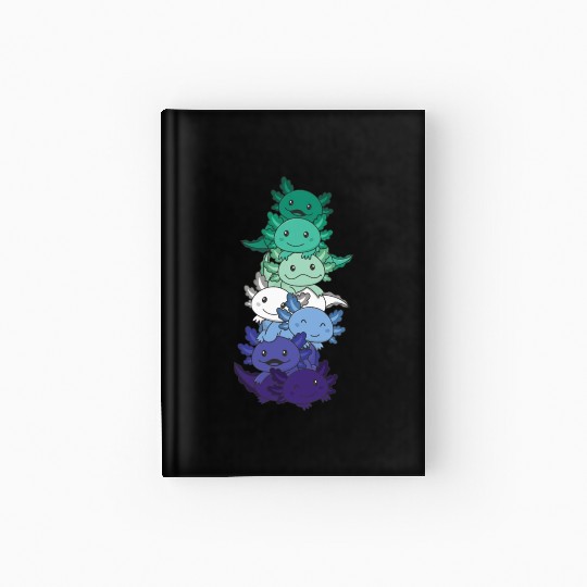 Gay Flag Gay Pride Lgbtq Axolotl Hardcover Journal