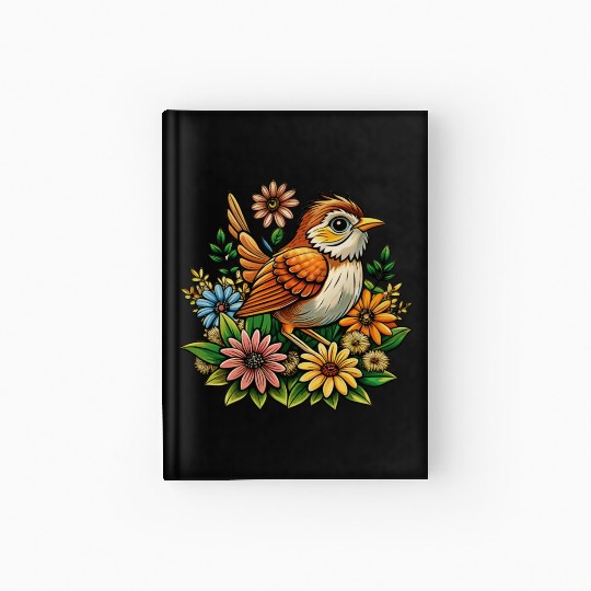 Baby sparrow Hardcover Journal