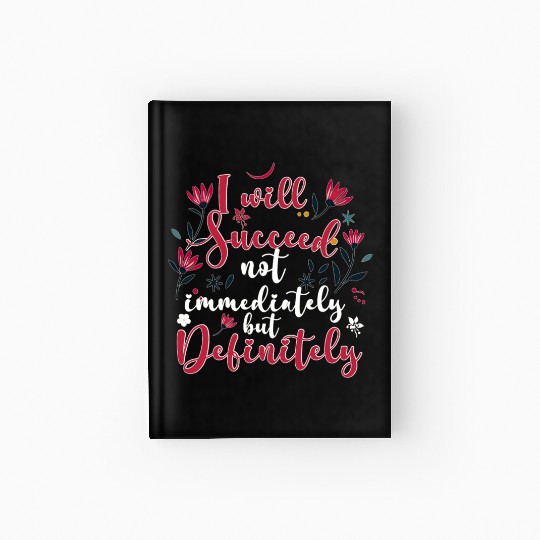 Success Affirmation Floral Motivational Mindset Po Hardcover Journal