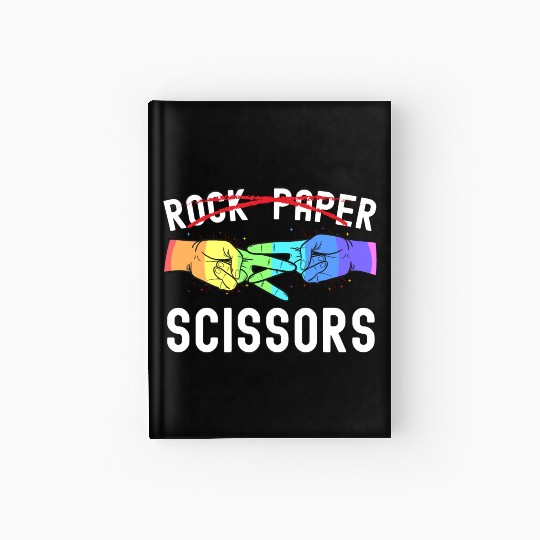 Lesbian Pride Rock Paper Scissors Funny LGBTQ Hardcover Journal