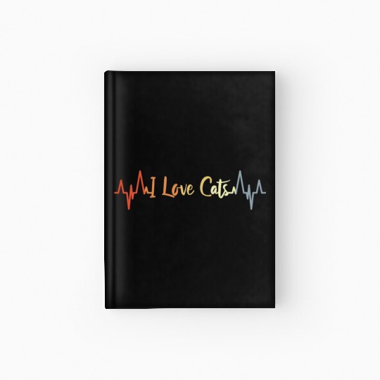 I Love Cats Heartline Hardcover Journal