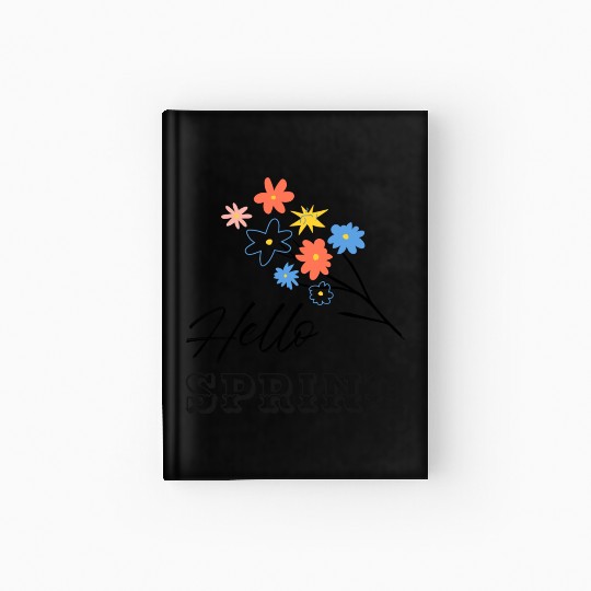 Hello Spring Flower Season Hardcover Journal