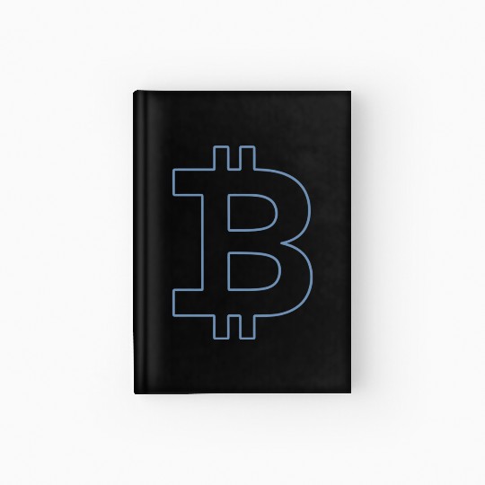 Bitcoin Silhouette Pocket Currency Store Hardcover Journal