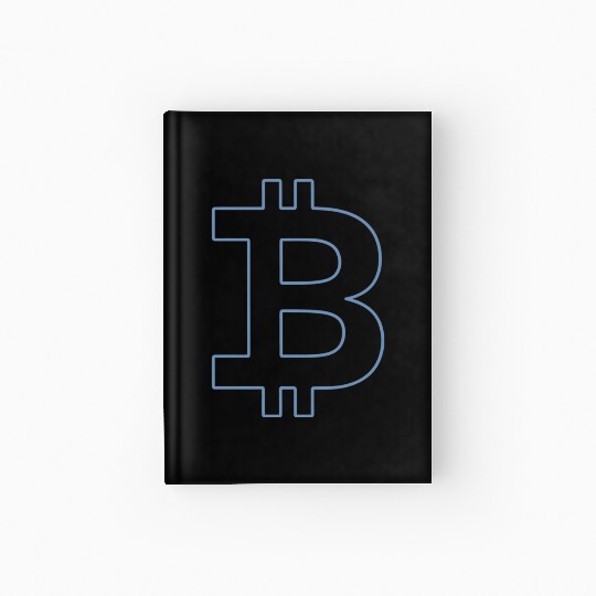 Bitcoin Silhouette Pocket Currency Store Hardcover Journal