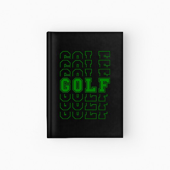 Golf Sport Multi Word Style Hardcover Journal