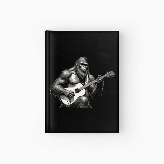 Country Bigfoot Play Acoustic Guitar Bluegrass Hardcover Journal