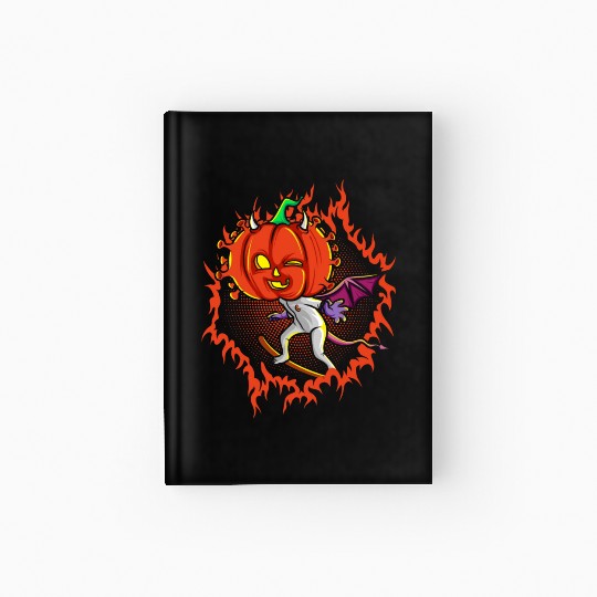 The Witch Devil Pumpkin Head Hardcover Journal