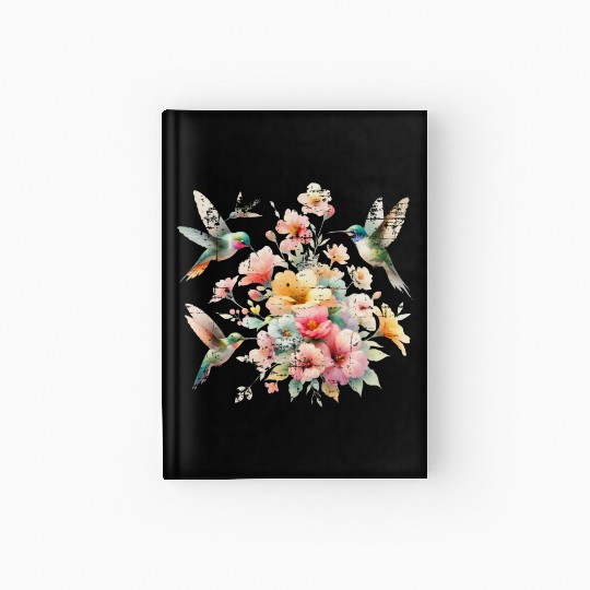 Hummingbird Nature Lover Spring Wildlife Vintage Hardcover Journal