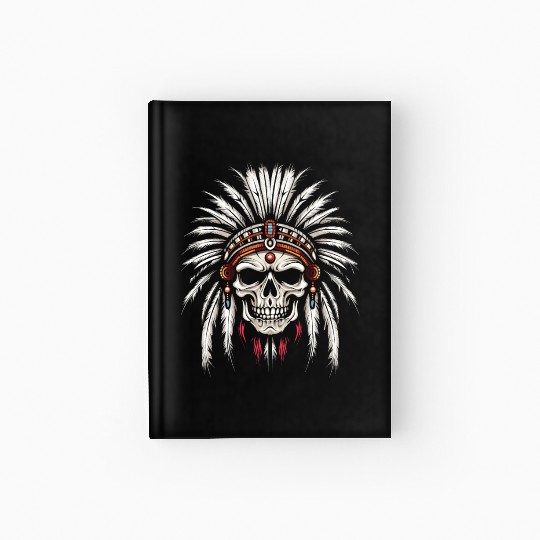 Indigenous Native American Skull Skull Head Hardcover Journal