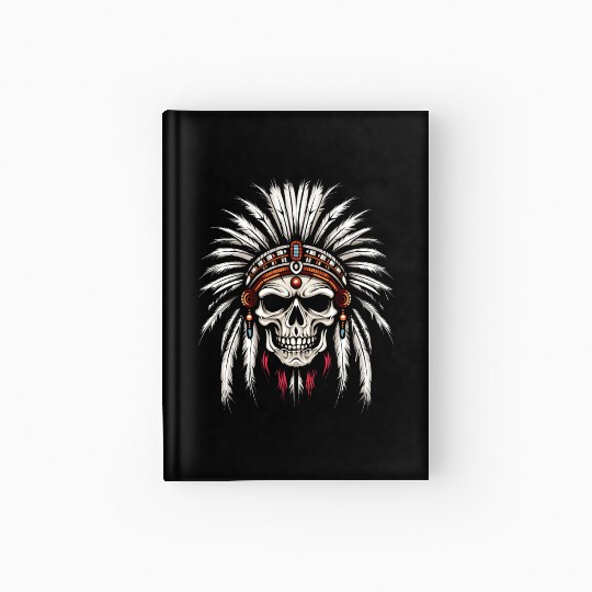 Indigenous Native American Skull Skull Head Hardcover Journal