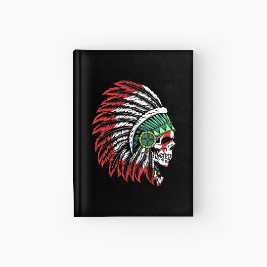 Indigenous Native American Skull Skull Head Hardcover Journal