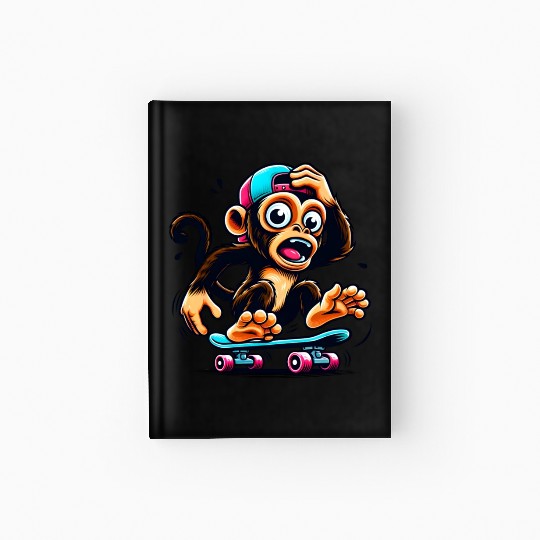 Scared Monkey Skateboarding Hardcover Journal