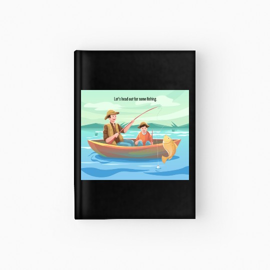 Fishing Adventure Design Hardcover Journal