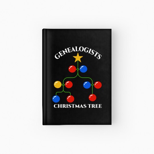 Genealogists Christmas Tree Ancestry Genealogy Hardcover Journal