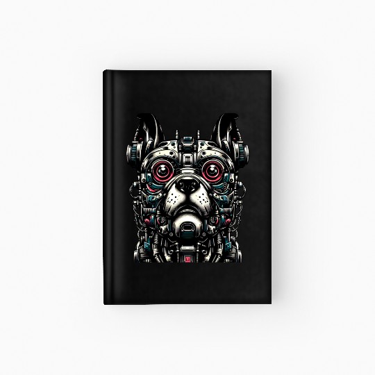 Steampunk Robot Dog Hardcover Journal