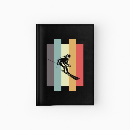 Skiing Mountains Winter sports Nature Hardcover Journal