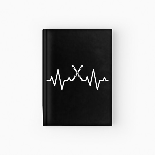 Skiing Mountains Winter sports Nature Hardcover Journal