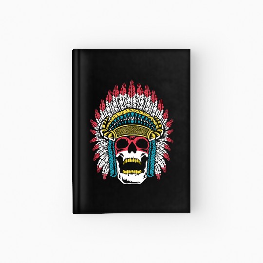 Indigenous Native American Skull Skull Head Hardcover Journal