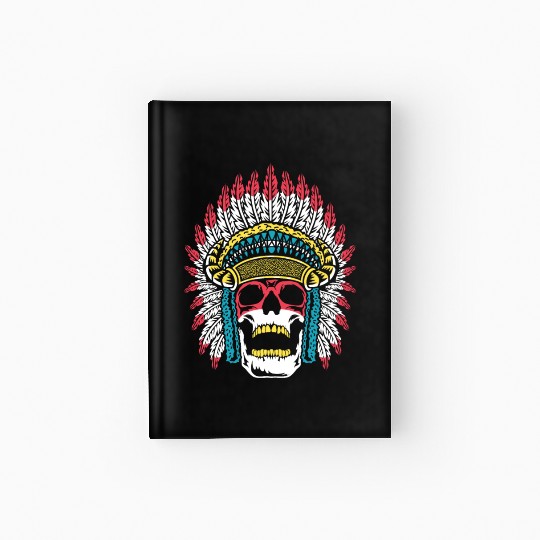 Indigenous Native American Skull Skull Head Hardcover Journal