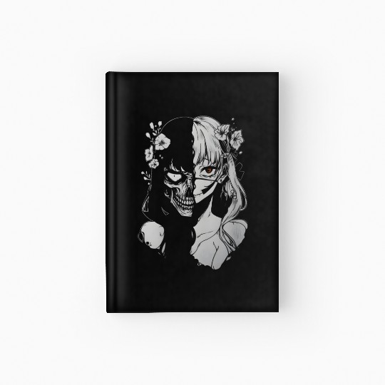 anime skull girl horror Hardcover Journal