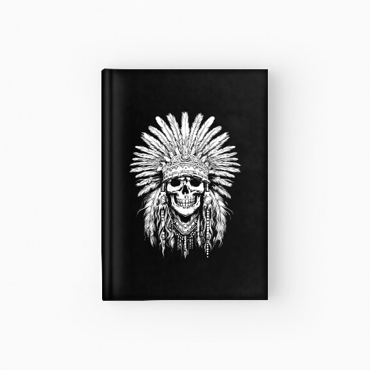 Indigenous Native American Skull Head Hardcover Journal