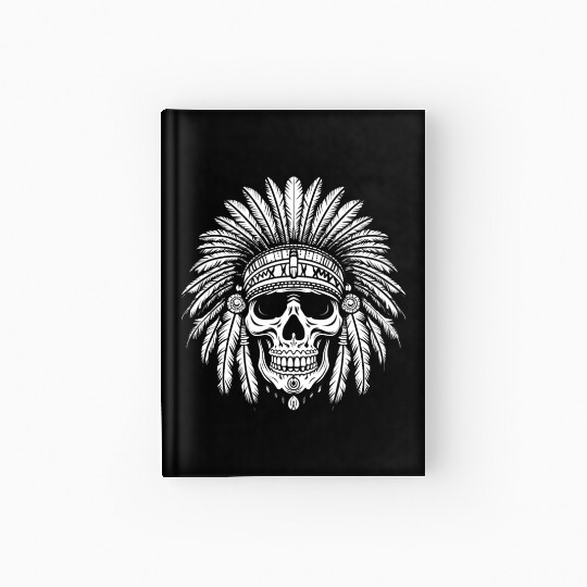Indigenous Native American Skull Head Hardcover Journal