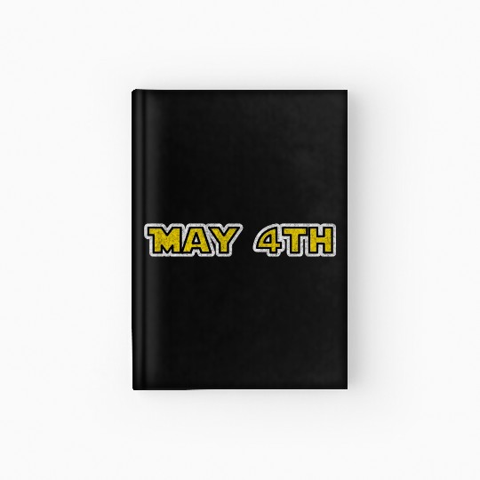 may 4th yellow grunge Hardcover Journal