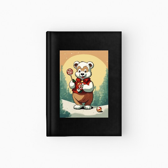 Cartoon cute teddy bear Hardcover Journal