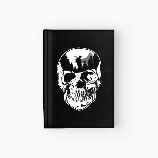 Hiking Hike Skull Skull Nature Hardcover Journal