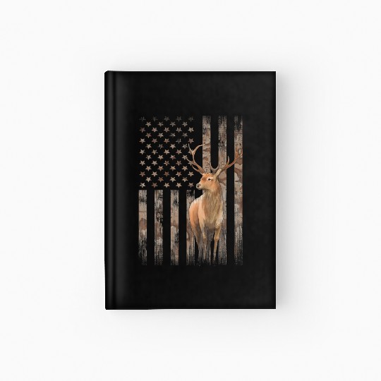 Deer Hunting Whitetails Hunter Dad Camouflage Hardcover Journal