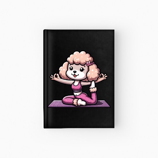 Poodle Lady Yoga Workout & Meditation Hardcover Journal