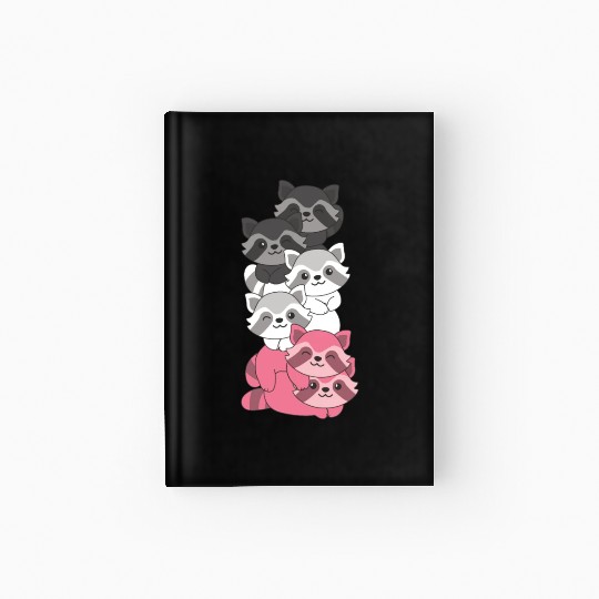 Femaric Flag Pride Lgbtq Cute Raccoon Hardcover Journal