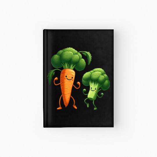 Carrot Dancing with Broccoli Hardcover Journal