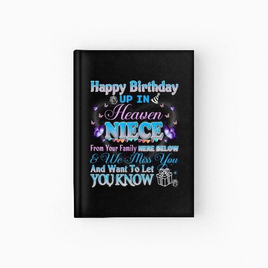 Happy Heavenly Birthday Up In Heaven My Niece Hardcover Journal