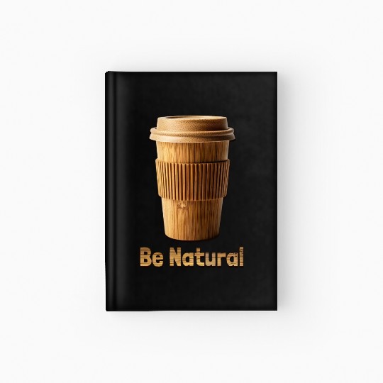 Be Natural, Bamboo Coffe Cup Hardcover Journal