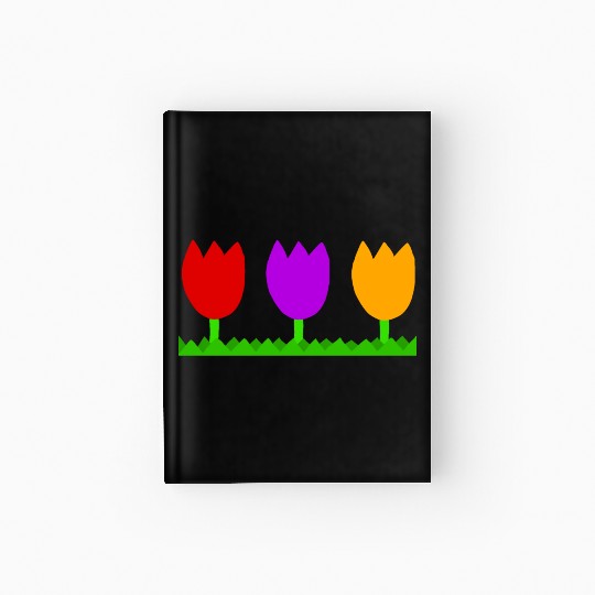 Three cute tulips Hardcover Journal