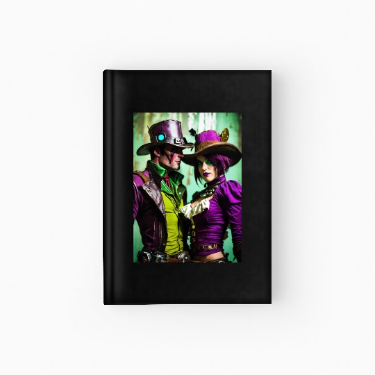 dark purple and green avatars ax vs nox 1 Hardcover Journal