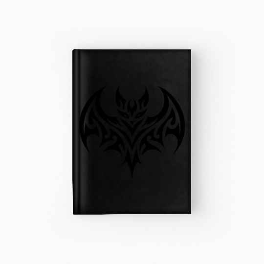 Cute Tribal Style Bat Tattoo Hardcover Journal