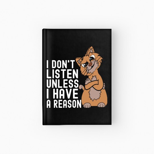 Sassy Ginger Cat Funny Cat Owner Hardcover Journal