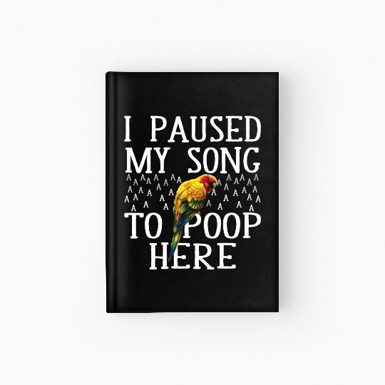 Funnye tropical parrot poop Hardcover Journal